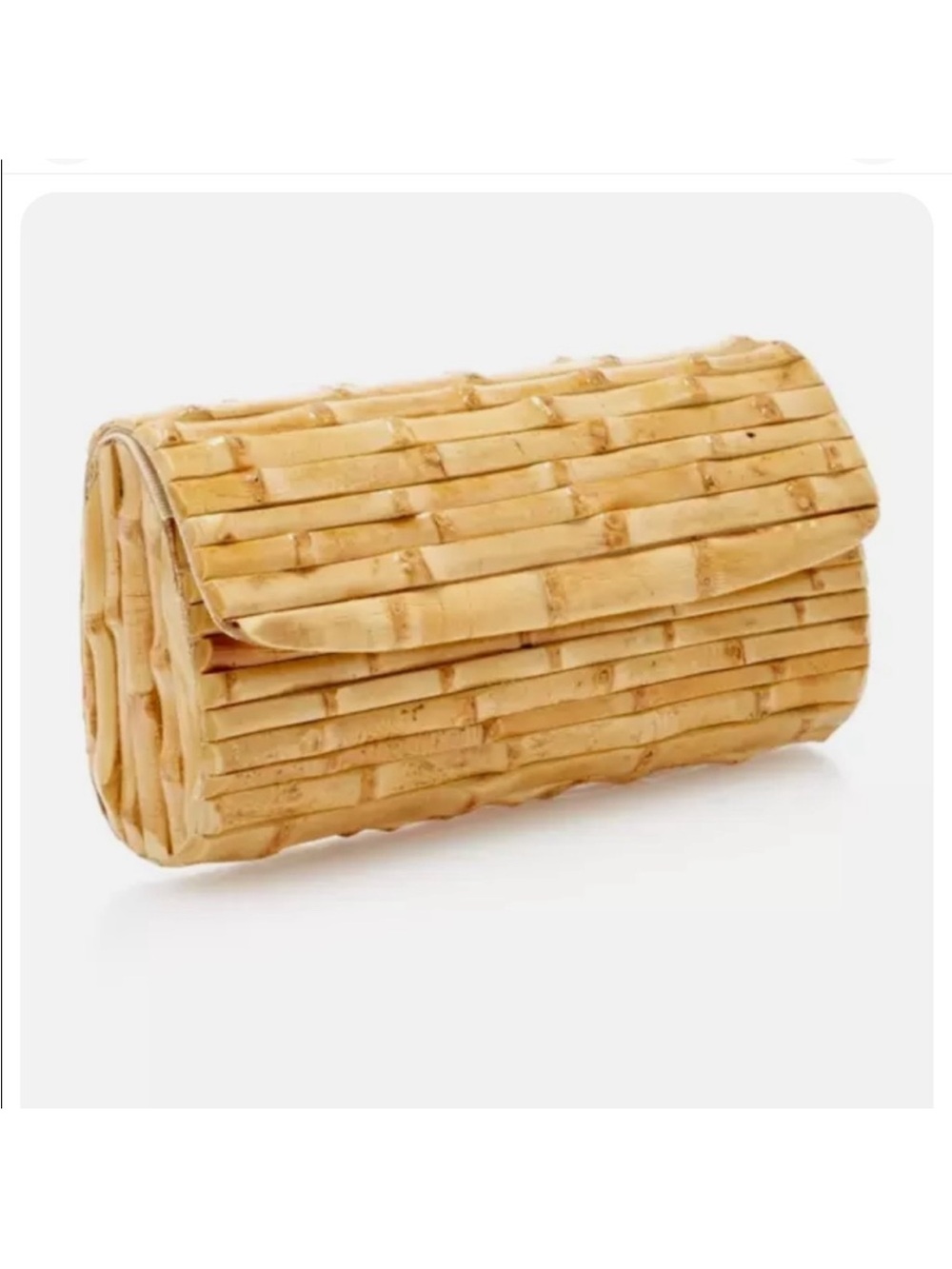 Glorinha Paranagua Brazil Intermix 70s inspo natural bamboo boho clutch bag sac